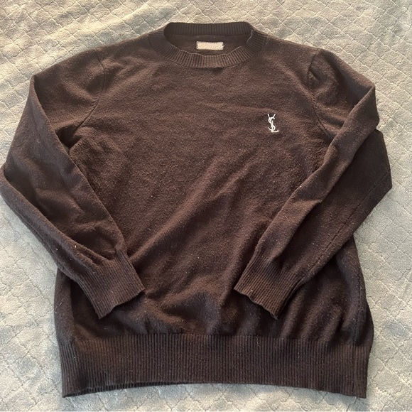 Yves Saint Laurent Rich Brown Crewneck Sweater - Picture 1 of 4